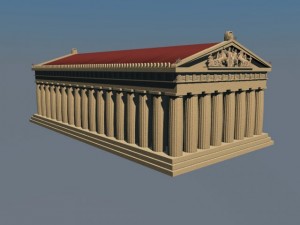 parthenon greek ancient temple 3D मॉडल