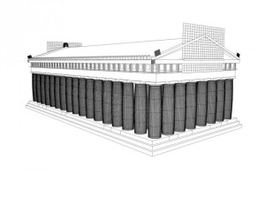 parthenon greek ancient temple 3D मॉडल