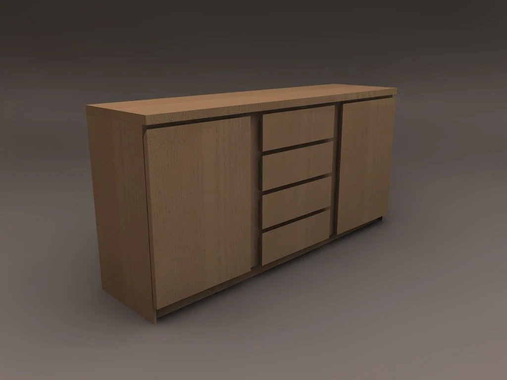 lightwood bedroom furniture 3D Model .c4d .max .obj .3ds .fbx .stl .blend