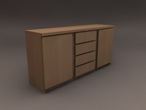 lightwood bedroom furniture 3D Модель