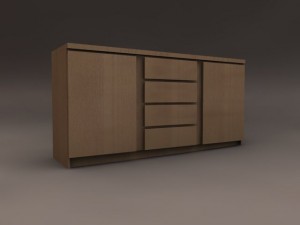 lightwood bedroom furniture 3D Model