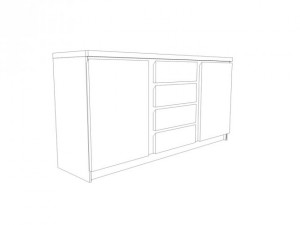 lightwood bedroom furniture 3D Model