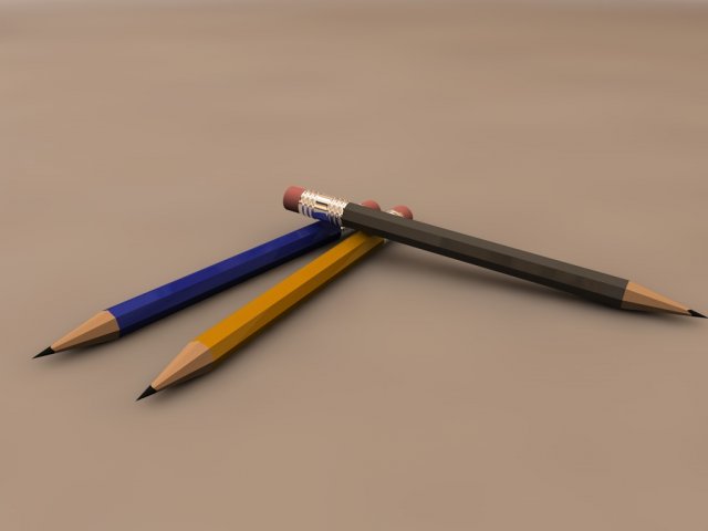 pencils Model 3D .c4d .max .obj .3ds .fbx .stl .blend 