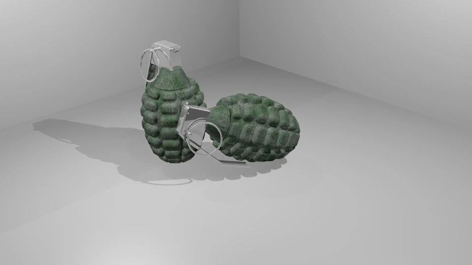 grenade 3D Model .c4d .max .obj .3ds .fbx .stl .blend 