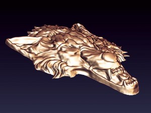 wolf basrelief 3D Model