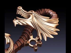 relief naga untuk perhiasan Model 3D