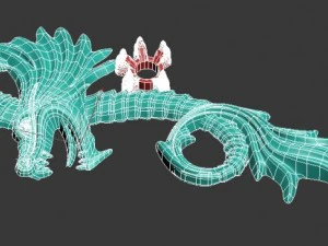 dragon basrelief for jewellery 3D Model