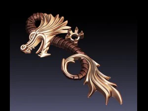 dragon basrelief for jewellery 3D Model