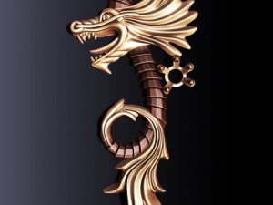 dragon basrelief for jewellery 3D 模型