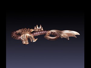 dragon basrelief for jewellery 3D 模型