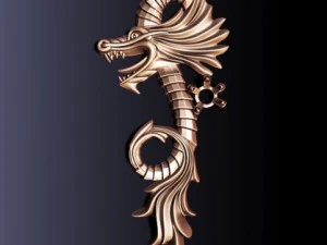 dragon basrelief for jewellery 3D Model
