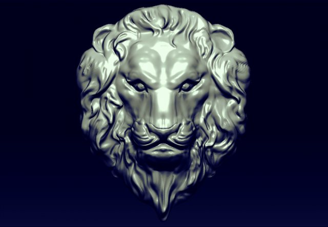 lion basrelief 2 Modelo 3D .c4d .max .obj .3ds .fbx .stl .blend 