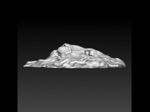 lion basrelief 2 Modelo 3D