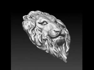 lion basrelief 2 Modelo 3D