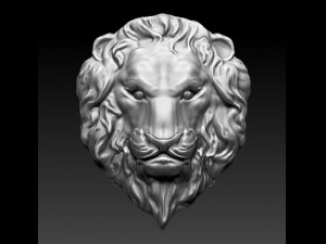 lion basrelief 2 Modelo 3D