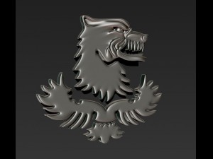 wolf emblem riot police Modelo 3D