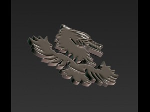 wolf emblem riot police Modelo 3D