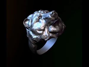 signet with the bears head 3D Model