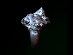 signet with the bears head 3D Model