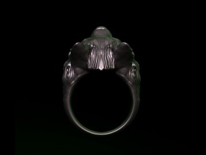 ring with a dogs headwolf 3Dモデル