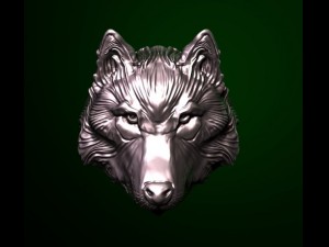 ring with a dogs headwolf 3Dモデル