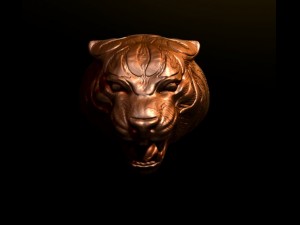 tiger head ring 3D Модель