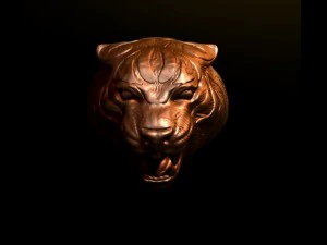tiger head ring 3D Model