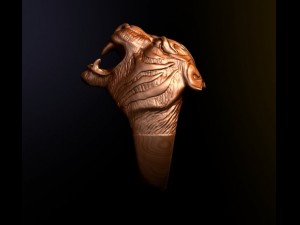 tiger head ring 3D Модель