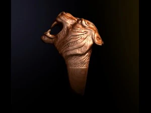tiger head ring 3D Model
