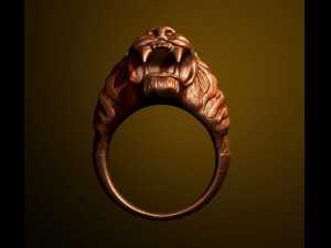 tiger head ring 3D Модель