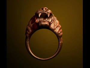 tiger head ring 3D Model