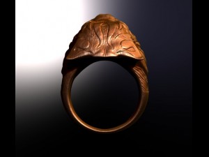 tiger head ring 3D Модель