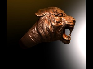 tiger head ring 3D Модель