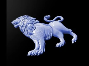 basrelief of a lion 3D Model