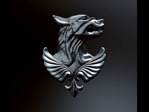 emblem russian wolfriot police bas Modello 3D