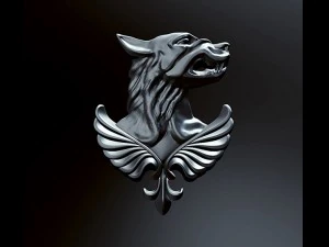 emblema russo wolfriot pol&iacute;cia bas Modelo 3D