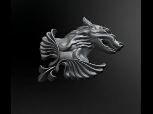 emblem russian wolfriot police bas 3D 模型