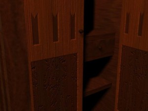 old classic styled wooden almirah Modello 3D