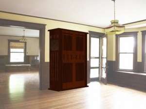 old classic styled wooden almirah 3D Model