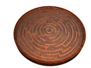 old wooden ball maze toy 3D Model