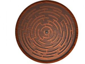 old wooden ball maze toy Modèle 3D