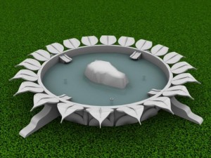 classic garden fountain Modello 3D