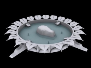 classic garden fountain 3D Model