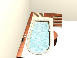 designer bath tub Modello 3D