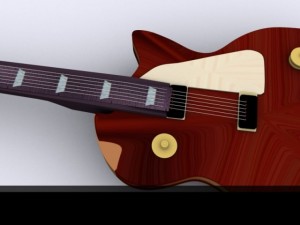 gibson les paul styled guitar 3D Model