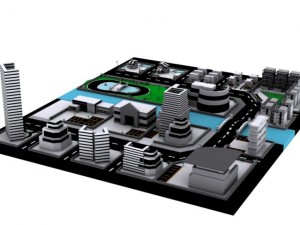 city neighborhood Modello 3D