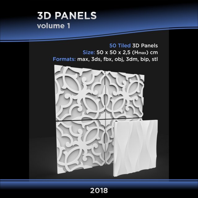 3d panels vol 1 3Dモデル .c4d .max .obj .3ds .fbx .stl .blend 
