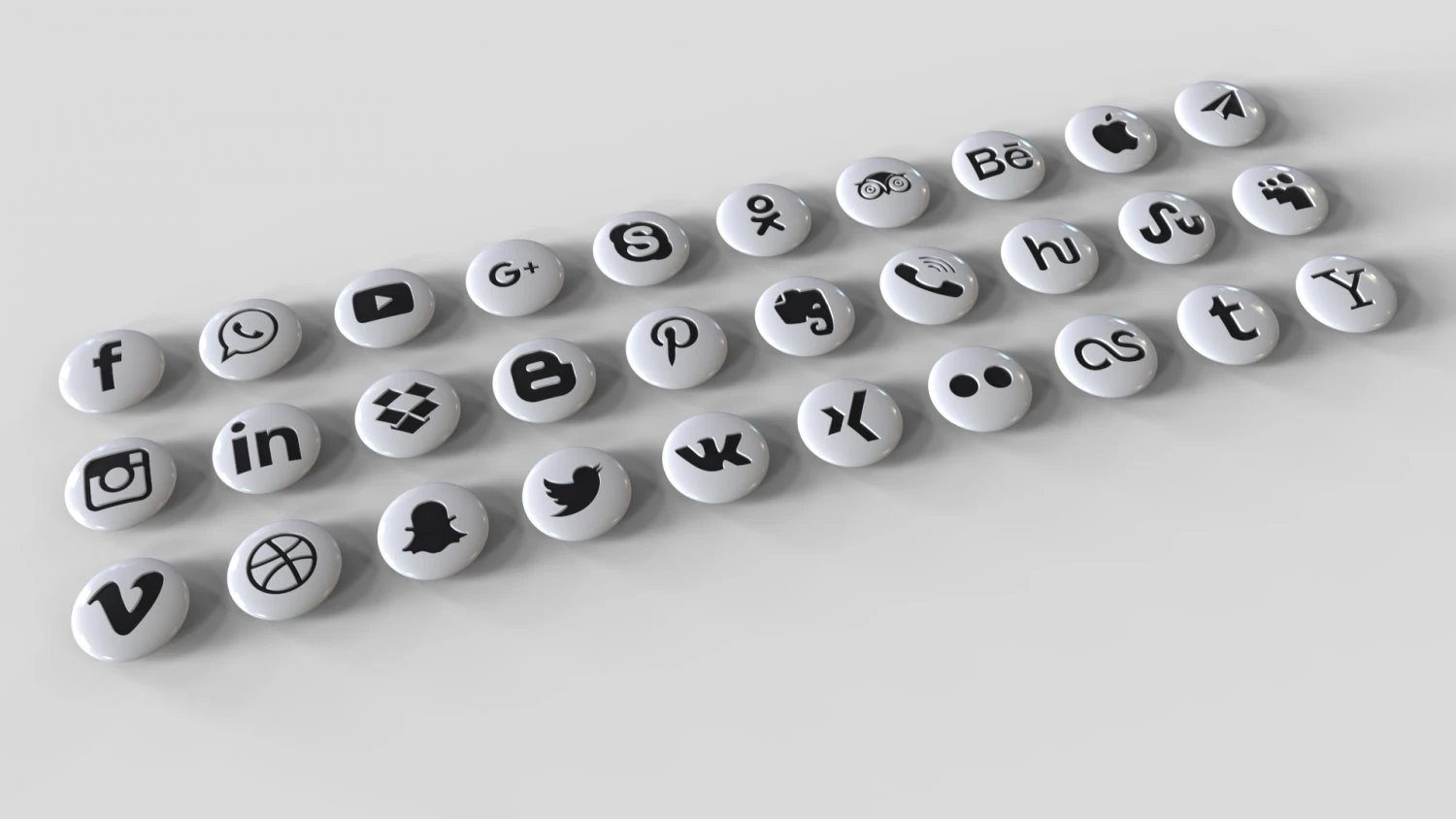 social networks 3D Model .c4d .max .obj .3ds .fbx .stl .blend 