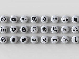 social networks Model 3D