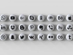 social networks 3D Model